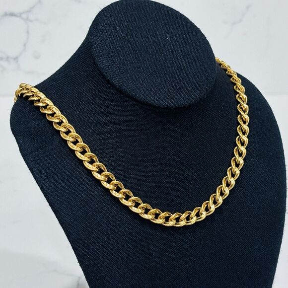 Vintage Napier Necklace Gold Tone Rope Twist Chain Link 24" - Picture 8 of 9
